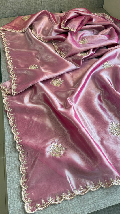 Zardozi And Gotta Patti On Pure Tissue Handloom Silk · 56 Artisan Hours of work · The Zari Edit