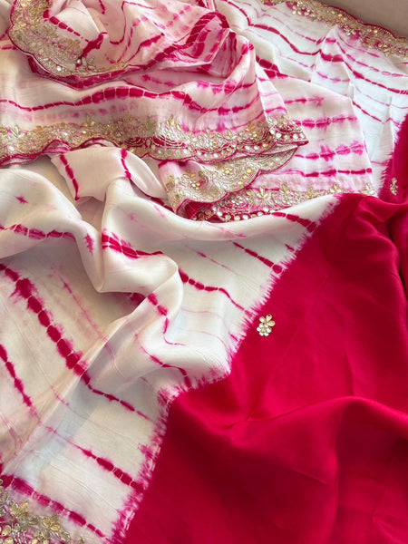 Royal Munga Silk Banarasi Saree With Zardozi & Gotapatti Handwork