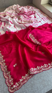 Royal Munga Silk Banarasi Saree With Zardozi & Gotapatti Handwork