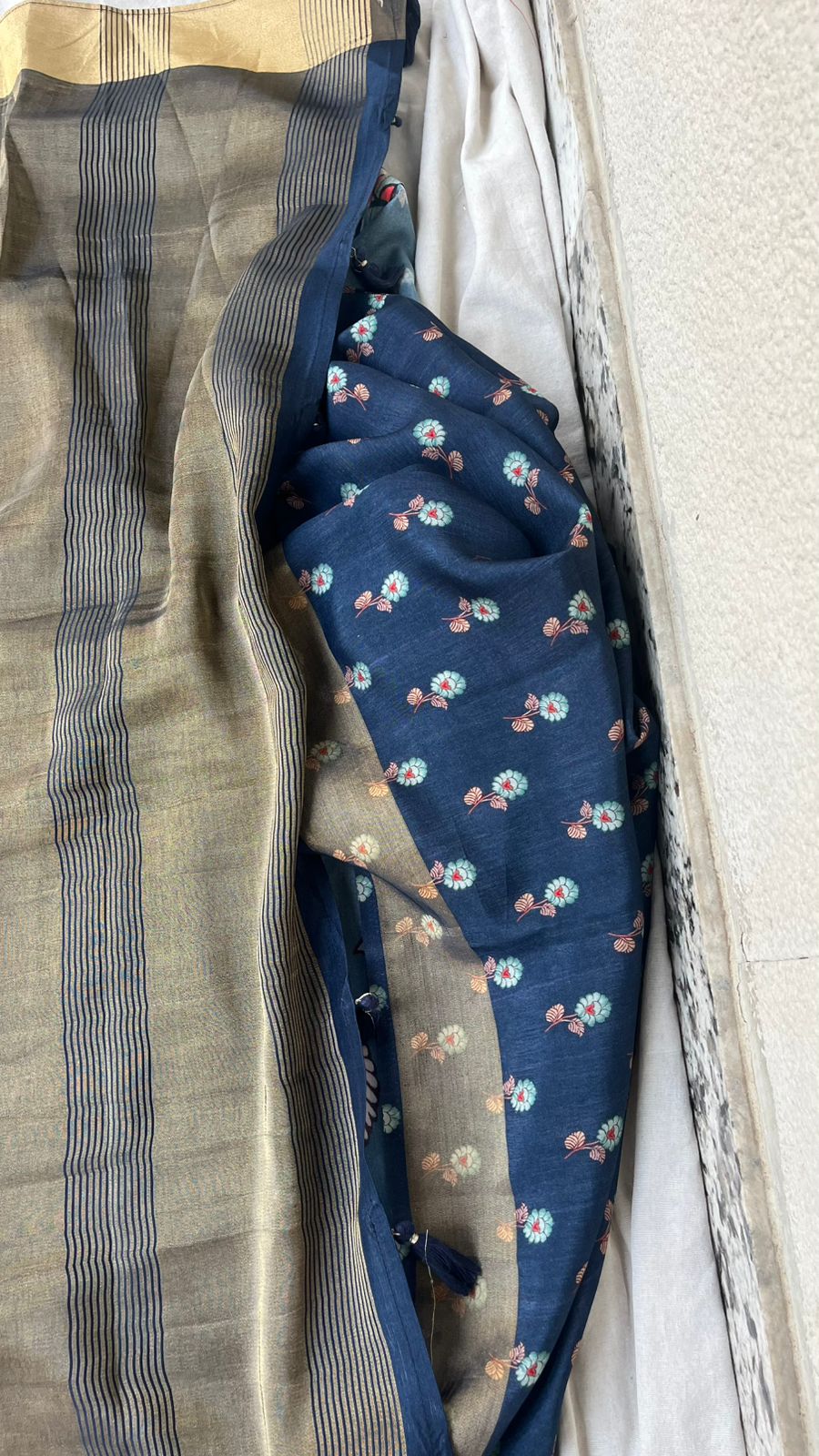 Digital Floral Print On Crepe Silk · 12 Artisan Hours of work · The Nazakat Edit