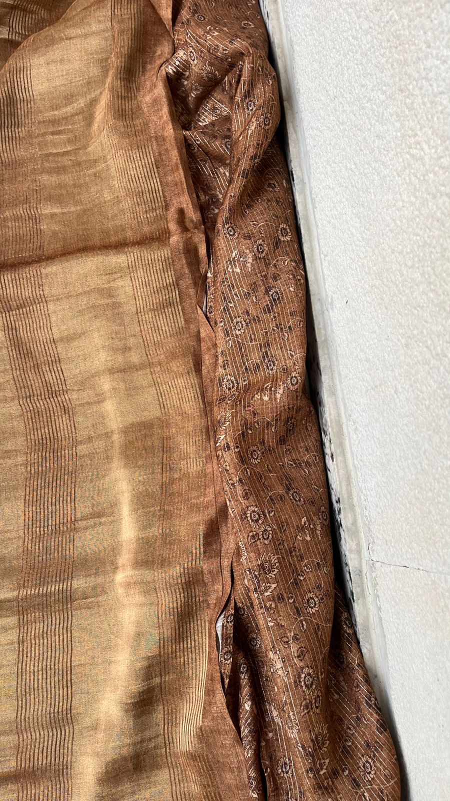 Elegant Crepe Silk Saree with Artistic Digital Floral & Bird Design