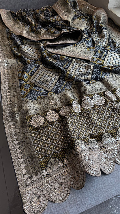 Zardozi Gotta Patti And Pearl On Khaddi Georgette Banarasi · 56 Artisan Hours of work · The Royal Edit
