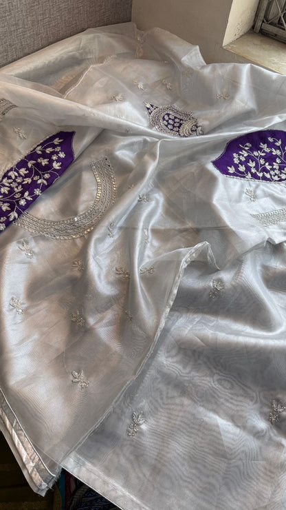 Zardozi Sequins And Pearl On Tissue Silk · 56 Artisan Hours of work · The Shringar Edit