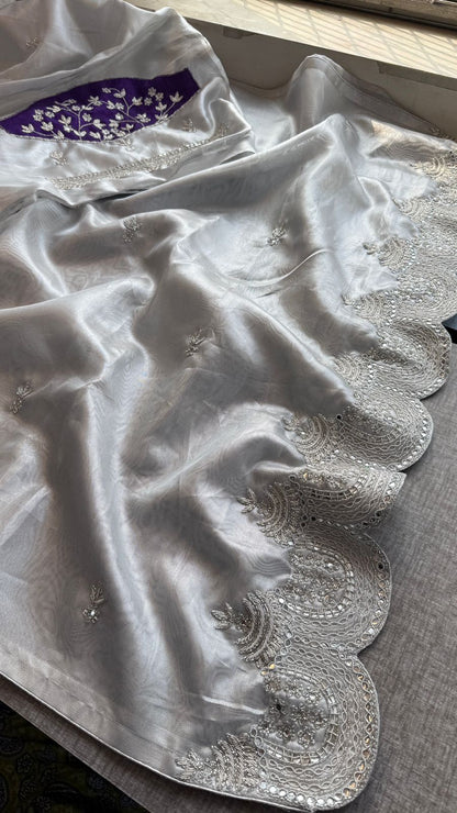 Zardozi Sequins And Pearl On Tissue Silk · 56 Artisan Hours of work · The Shringar Edit