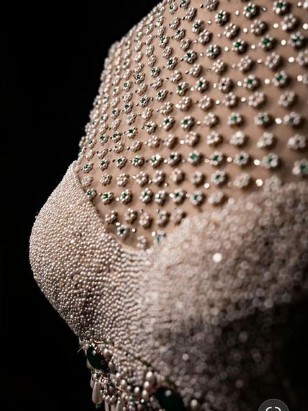 Ivory Pearl Work Blouse