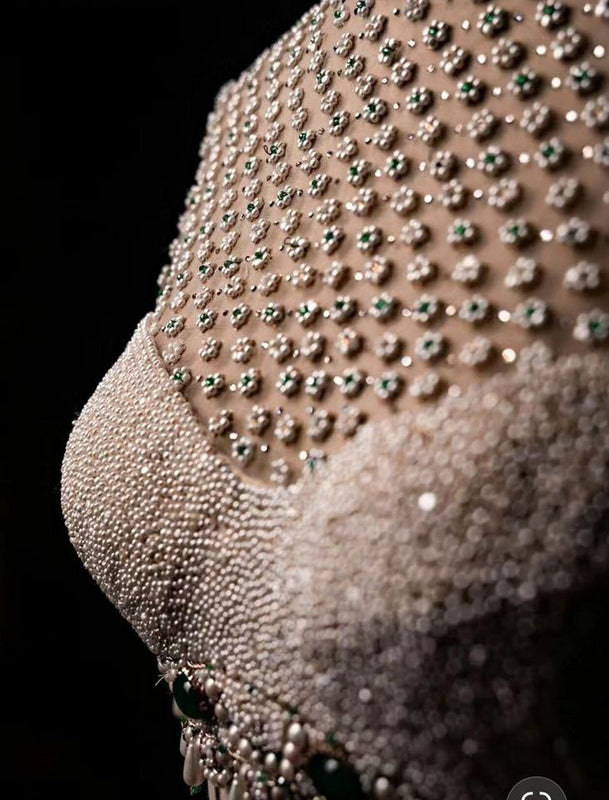 Ivory Pearl Work Blouse