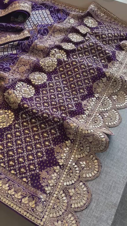 Zardozi Gotta Patti And Pearl On Khaddi Georgette Banarasi · 56 Artisan Hours of work · The Royal Edit