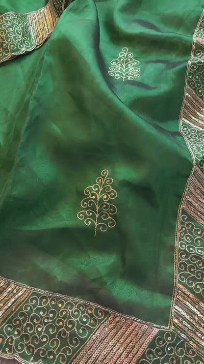 Zardozi Pearl And Resham On Soft Tissue Silk · 52 Artisan Hours of work · The Jashn Edit