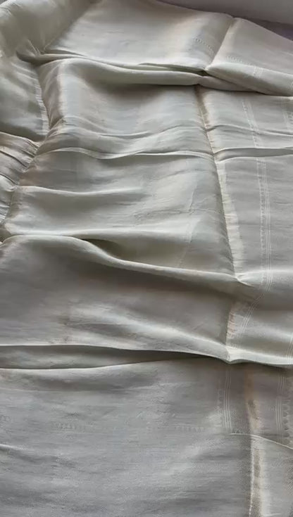 Zari Golden Weaving On Khaddi Georgette Banarasi · 20 Artisan Hours of work · The Zari Edit
