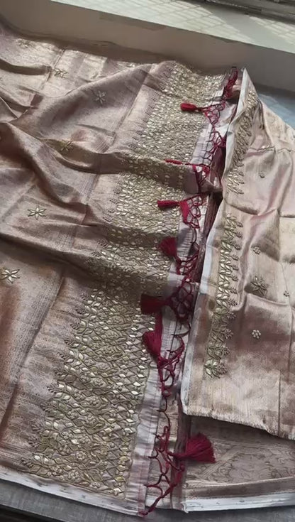 Gotta Patti Zardozi And Pearl On Tissue Silk Banarasi · 60 Artisan Hours of work · The Riwaayat Edit