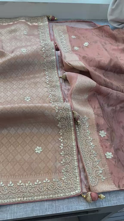 Zardozi Gotta Patti And Kutdana On Munga Silk Banarasi · 78 Artisan Hours of work · The Rajnandini Edit