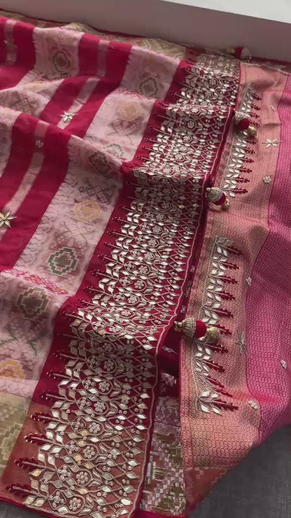 Gotta Patti Zardozi And Resham On Patola Silk Banarasi · 44 Artisan Hours of work · The Rangmahal Edit
