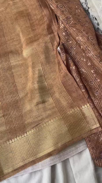 Digital Floral Print On Crepe Silk · 12 Artisan Hours of work · The Nazakat Edit