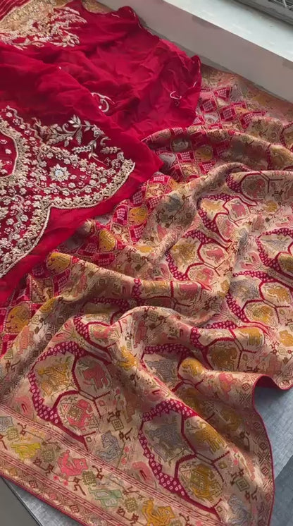 Zardozi On Pure Khaddi Georgette Banarasi · 48 Artisan Hours of work · The Jashn Edit
