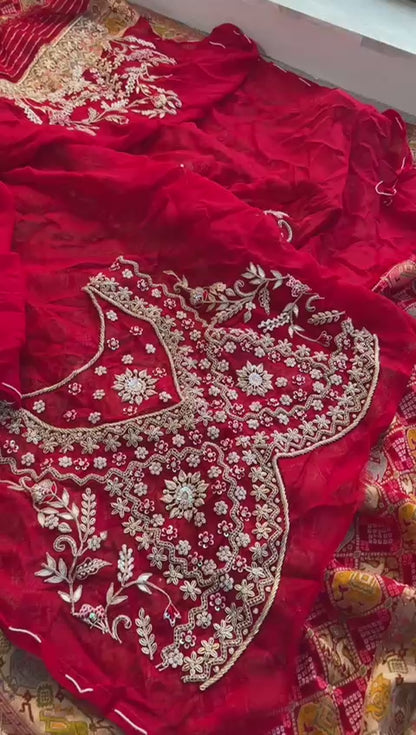 Zardozi On Pure Khaddi Georgette Banarasi · 48 Artisan Hours of work · The Jashn Edit
