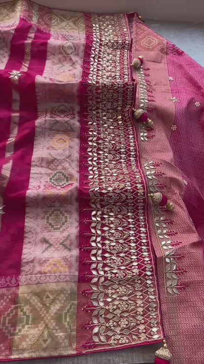 Gotta Patti Zardozi And Resham On Patola Silk Banarasi · 44 Artisan Hours of work · The Rangmahal Edit