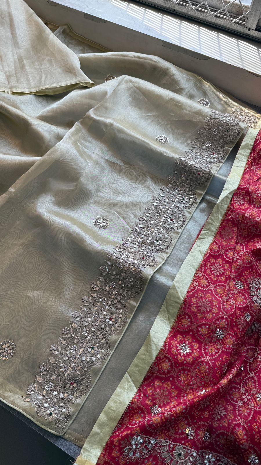 Gotta Patti And Zardozi On Pure Tissue Silk Banarasi · 56 Artisan Hours of work · The Royal Edit