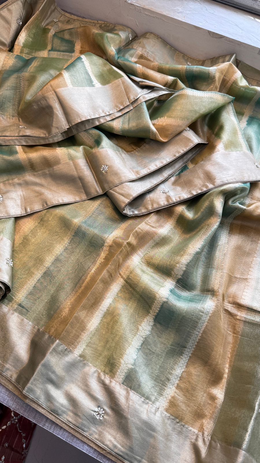 Gotta Patti And Zardozi On Pure Tissue Silk Banarasi · 56 Artisan Hours of work · The Royal Edit