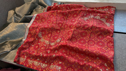 Gotta Patti And Zardozi On Pure Tissue Silk Banarasi · 56 Artisan Hours of work · The Royal Edit