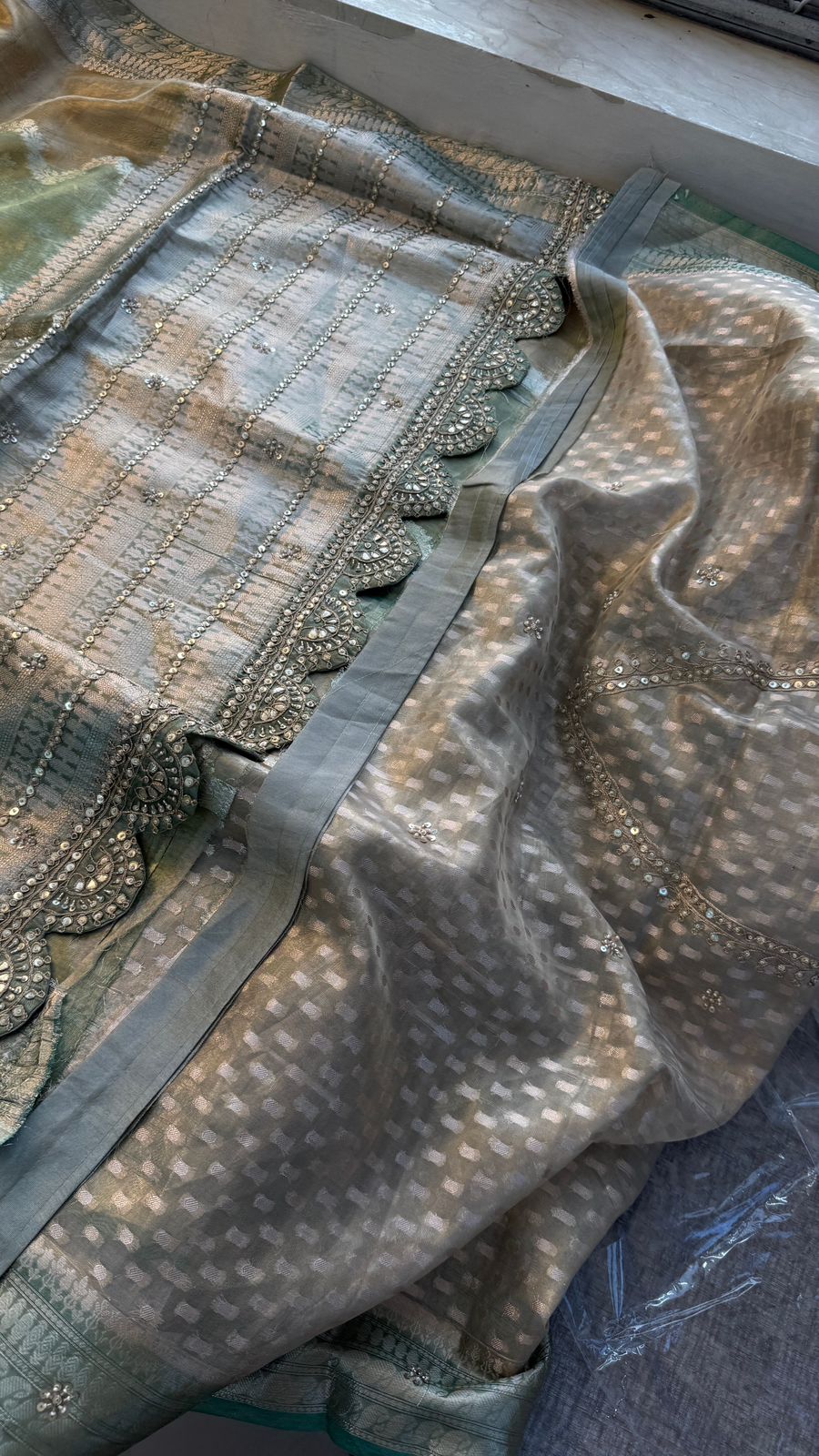 Gotta Patti And Zardozi On Pure Tissue Silk Banarasi · 56 Artisan Hours of work · The Royal Edit