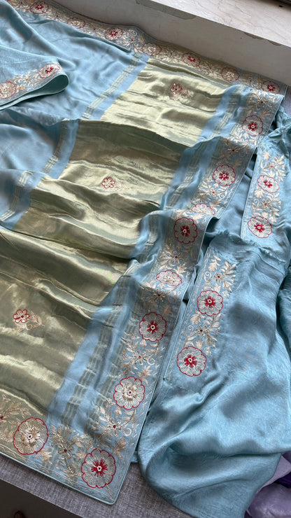 Zardozi And Resham On Gajji Silk Lakdi Patta · 44 Artisan Hours of work · The Shringar Edit